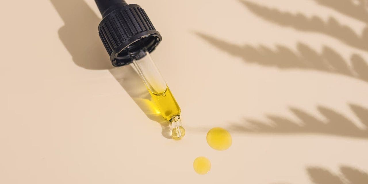 CBD oil in a dropper