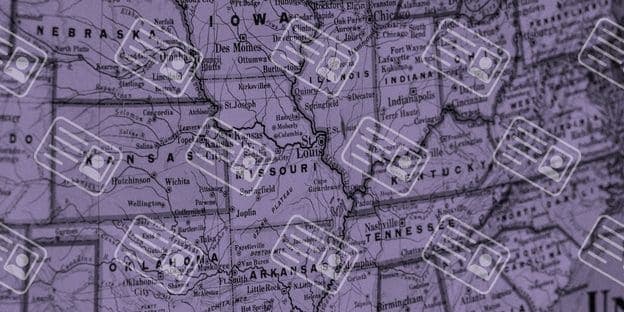 portion of purple US map